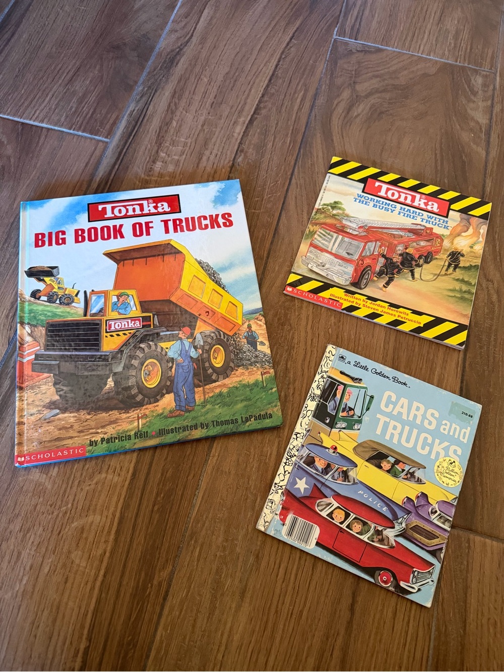 Tonka Trio of Kids Vehicle Books - Yellow, Red, Blue